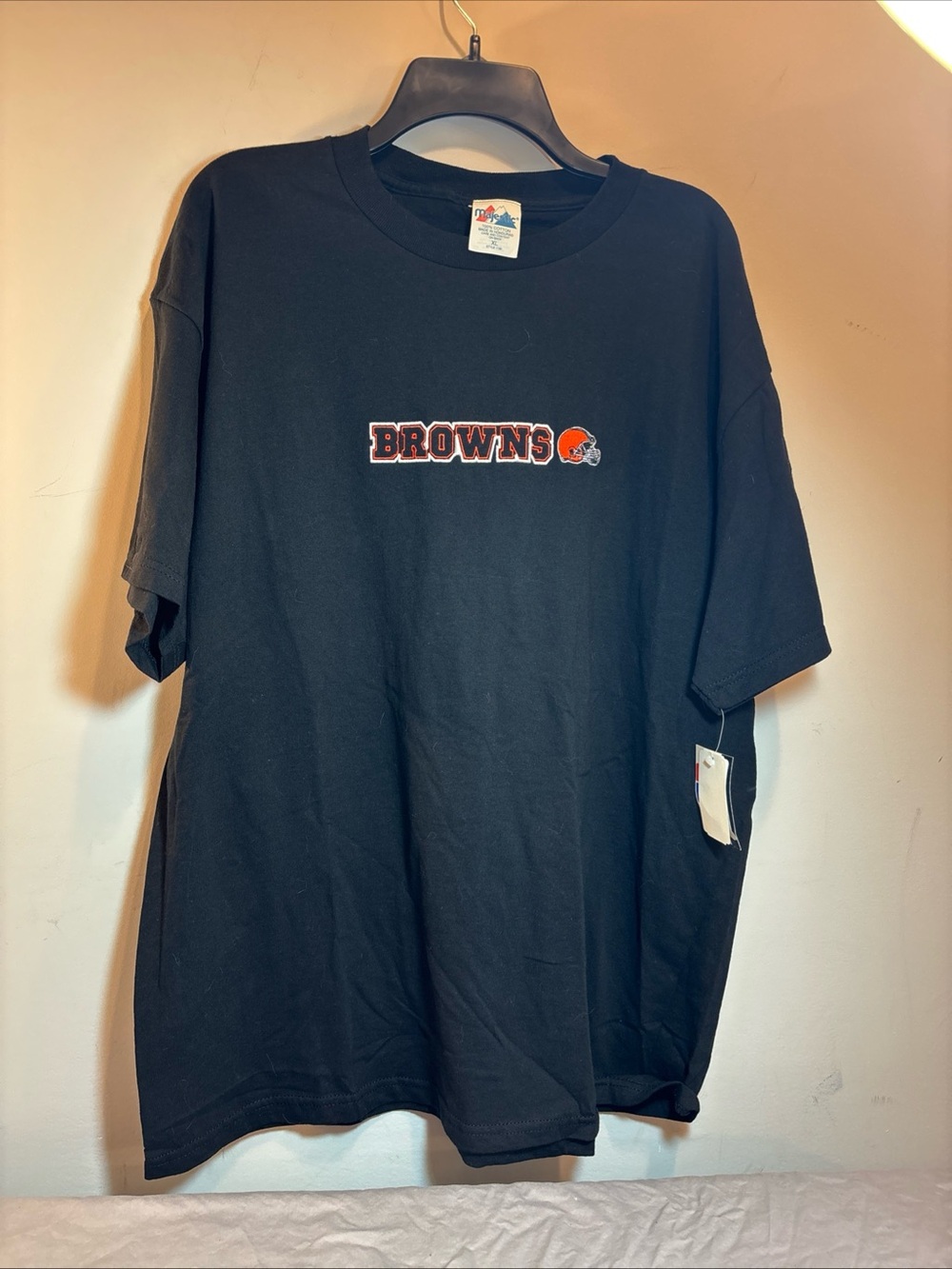 Majestic Black Cleveland Browns Graphic Crewneck T-Shirt 549